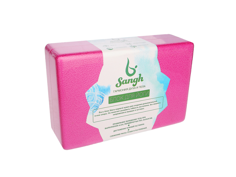 

Блок для йоги Sangh 23x15x8cm Ребристый Pink 3098578, 3098578