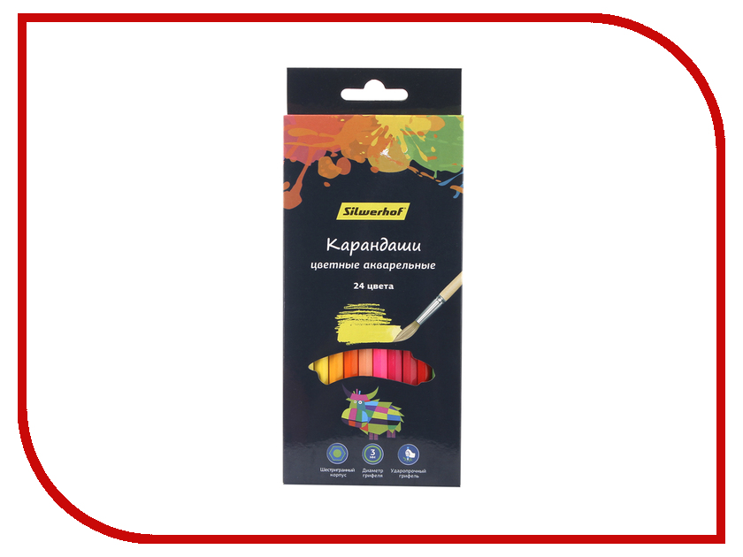 

Карандаши цветные Silwerhof 24 цвета 134213-24, 134213-24
