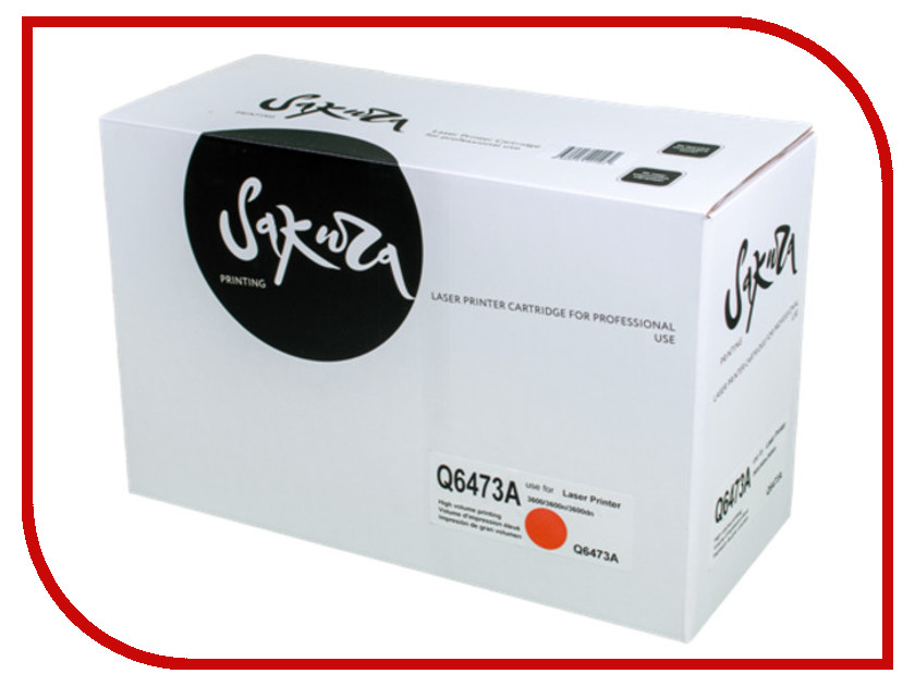 

Картридж Sakura SAQ6473A Magenta для HP Color LaserJet 3600/3600n/3600dn 4000к, SAQ6473A