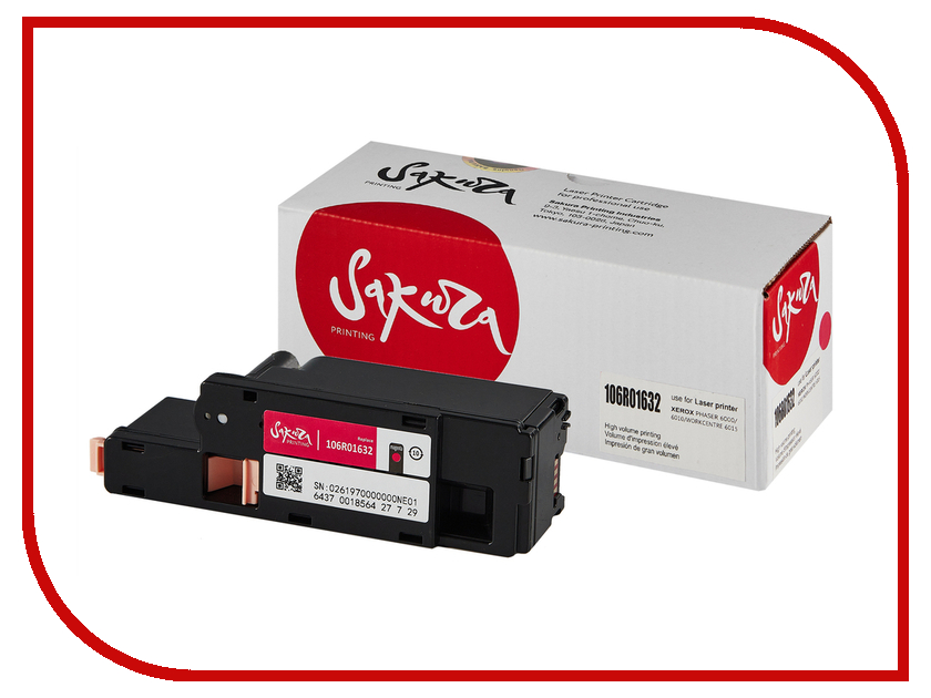 

Картридж Sakura SA106R01632 Magenta для Xerox Phaser 6000/6010 / WC6015, SA106R01632