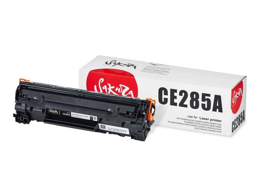 Картридж Sakura CE285A Black для HP 1212nf/1214nfh/1217nfw/1216nf/1218nf/1219nf/P1100/P1102/P1102W/P1104/P1104W/P1106/P1106W/P1107/P1107W/P1108/P1108W/P1109/P1 лазерный картридж для hp lj p1102 p1102w m1130 m cactus