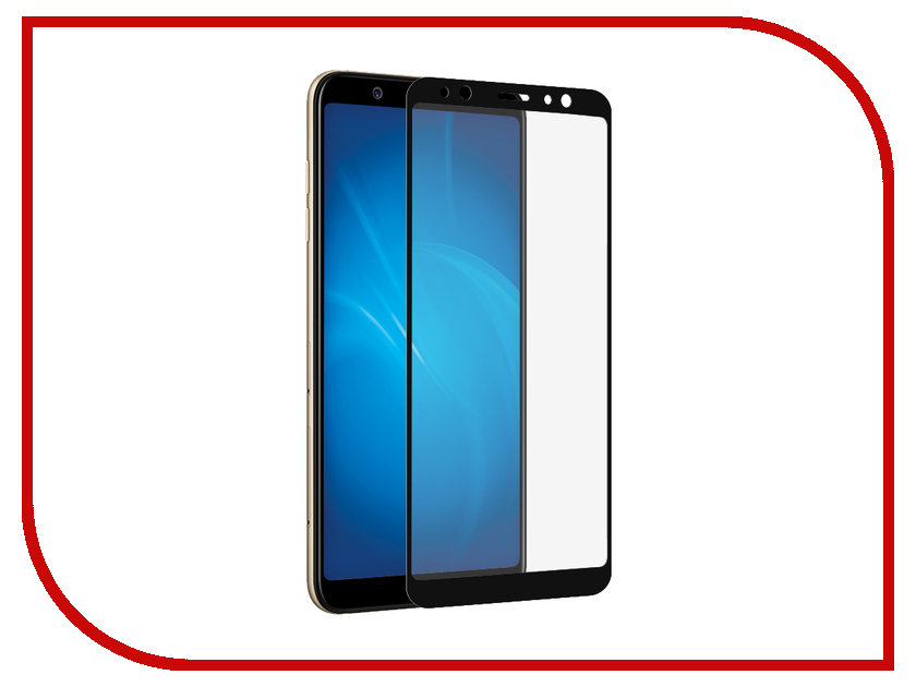 

Аксессуар Защитное стекло Onext для Samsung Galaxy A6 с рамкой Black 41687, Samsung Galaxy A6