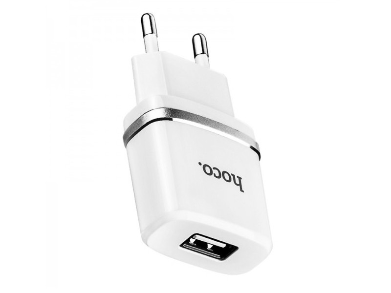 Зарядное устройство Hoco C11 Smart 1xUSB + Lightning White сетевое зарядное устройство hoco c37a 1xusb lightning 2 4 a white