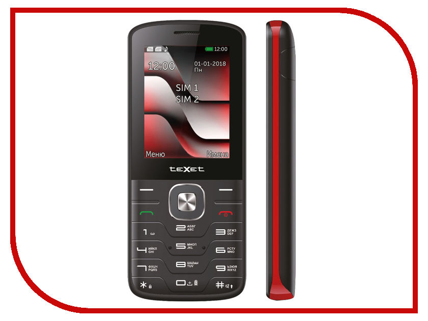 

Сотовый телефон teXet TM-D329 Black-Red, TM-D329
