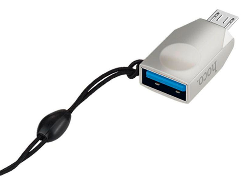 фото Аксессуар Hoco UA10 MicroUSB - OTG Silver