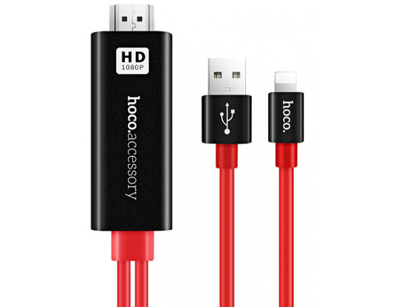 фото Аксессуар Hoco UA4 Apple HDMI Cable Black-Red