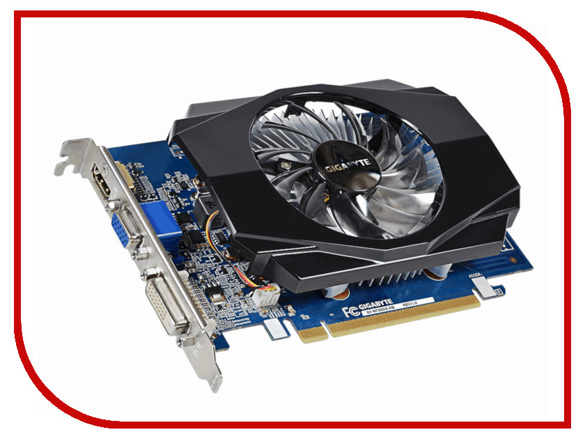 

Видеокарта GigaByte GeForce GT 730 902Mhz PCI-E 2.0 2048Mb 1600Mhz 64 bit DVI HDMI HDCP GV-N730D3-2GI, GV-N730D3-2GI