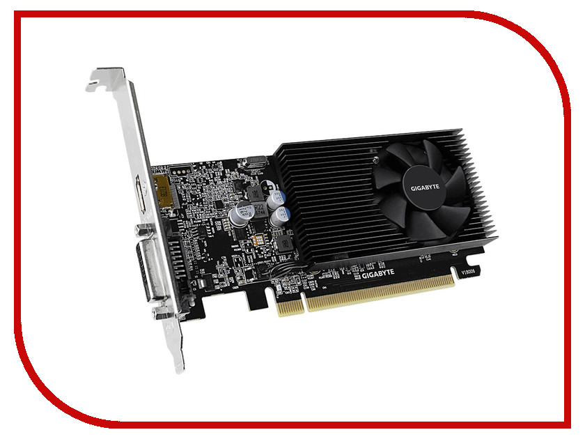 

Видеокарта GigaByte GeForce GT 1030 1151Mhz PCI-E 3.0 2048Mb 2100Mhz 64 bit DVI HDMI HDCP GT 1030 Low Profile D4 2G GV-N1030D4-2GL, GV-N1030D4-2GL