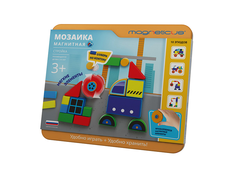 

Настольная игра Magneticus Магнитная мозаика Стройка MC-005, Стройка