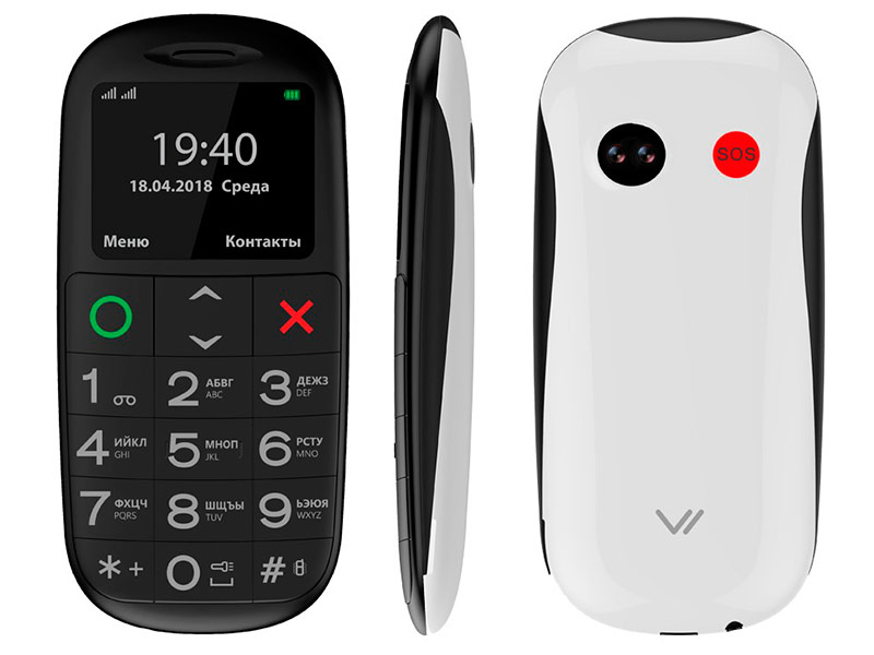 Сотовый телефон VERTEX C312 Black-White