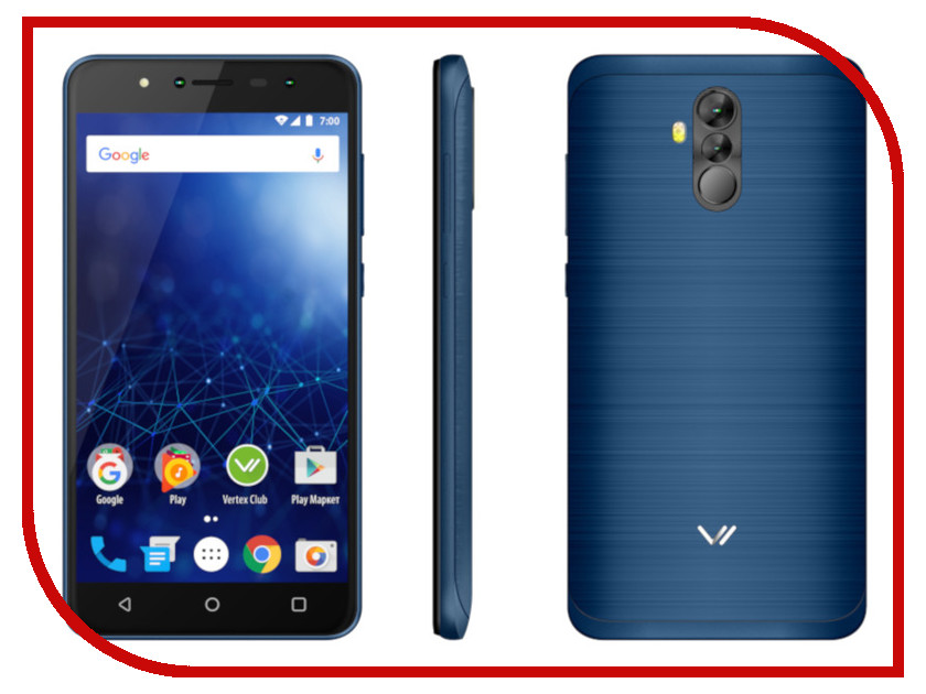 

Сотовый телефон Vertex Impress New LTE Blue, VNWBL