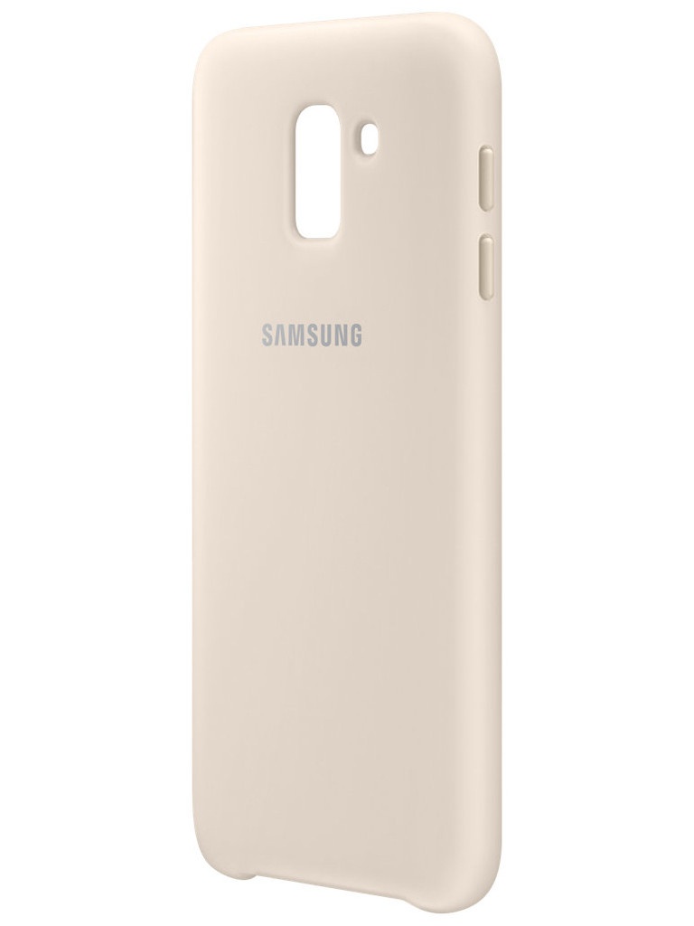 Чехол-накладка для Samsung Galaxy J6 2018 Dual Layer Cover Gold EF-PJ600CFEGRU