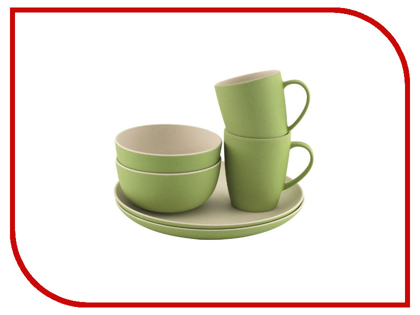 фото Набор посуды Outwell Bamboo Dinner Set 2 Persons Primrose Green 650521