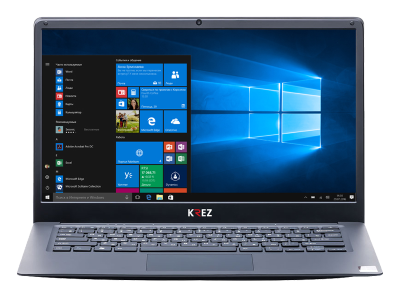 

Ноутбук KREZ N1403S Travel (Intel Celeron N3350 1.1 GHz/4096Mb/With SSD/Intel HD Graphics/Wi-Fi/Bluetooth/Cam/14.1/1920x1080/Windows 10 64-bit), N1403S