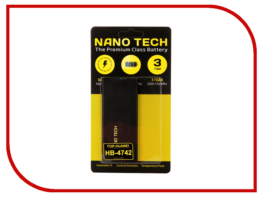 

Аккумулятор Nano Tech (Аналог HB4742A0RBC) 2300mAh для Huawei Honor 3C, HB4742A0RBC
