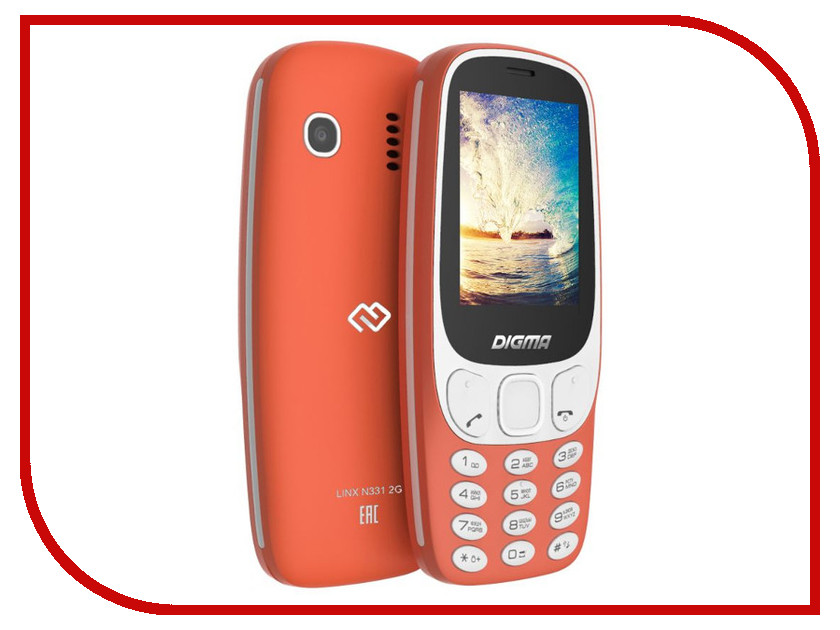 

Сотовый телефон Digma Linx N331 Red, Linx N331