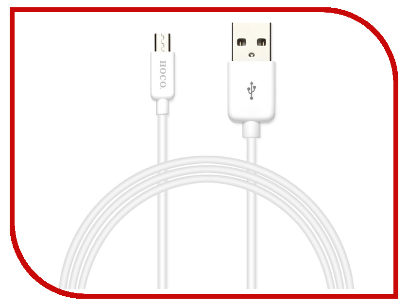 

Аксессуар Hoco UPM01 USB - MicroUSB White, UPM01