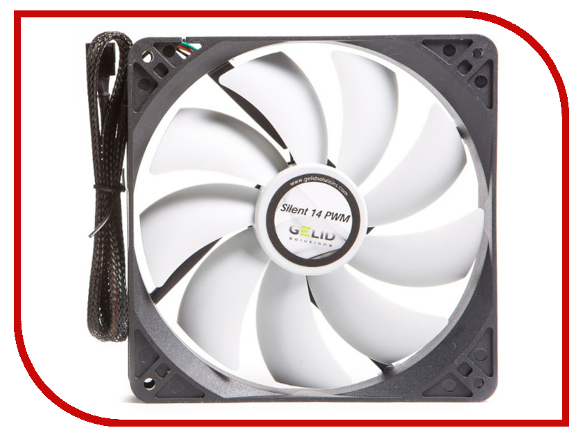 

Вентилятор Gelid Silent 14 PWM FN-PX14-12 750-1200rpm 140mm, Silent 14 PWM