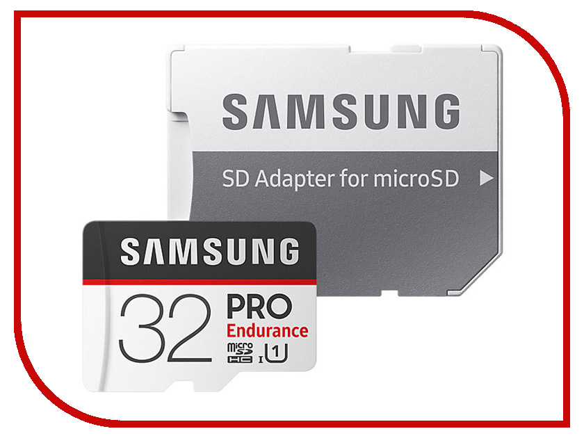 фото Карта памяти 32Gb - Samsung - Micro Secure Digital HC Pro Endurance UHS-I Class 10 SAM-MB-MJ32GA/RU с переходником под SD