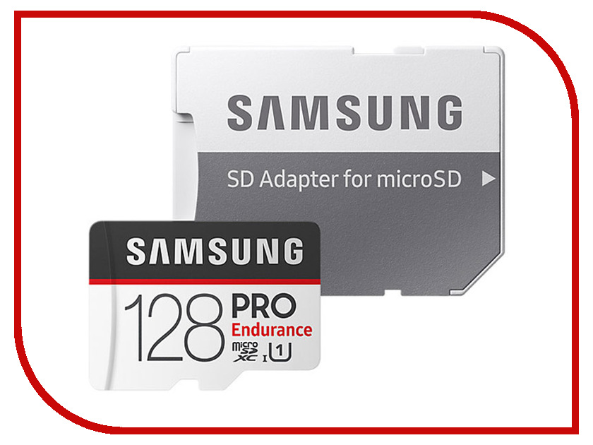 фото Карта памяти 128Gb - Samsung - Micro Secure Digital XC Pro Endurance UHS-I Class 10 SAM-MB-MJ128GA/RU с переходником под SD