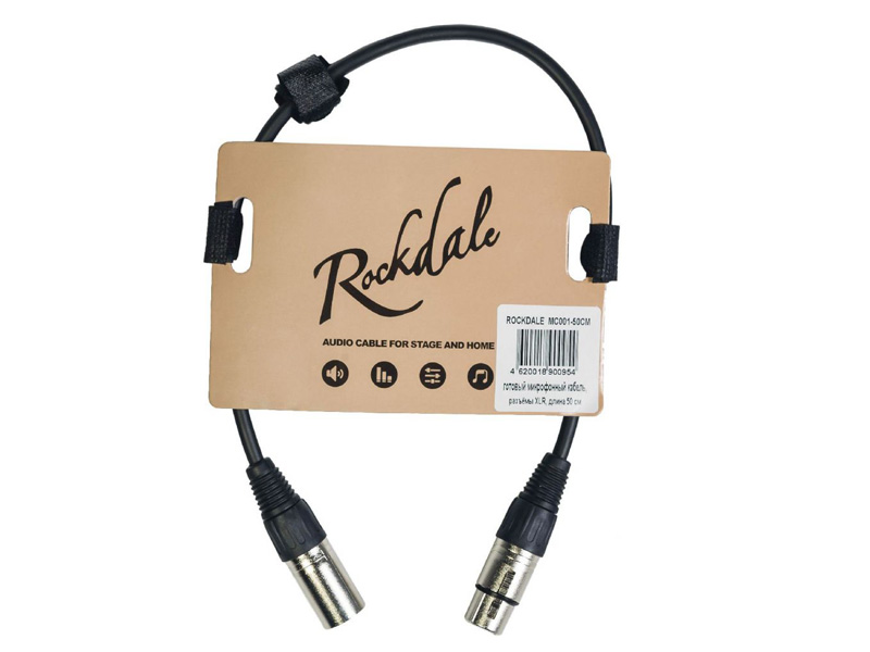 

Кабель Rockdale XLR 50cm MC001-50CM, MC001-50CM