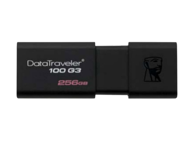 

USB Flash Drive 256Gb - Kingston FlashDrive Data Traveler 100 G3 DT100G3/256GB, 100 G3