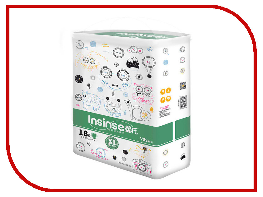 

Подгузники Insinse V5S Трусики XL 13-15кг 18шт, V5S XL