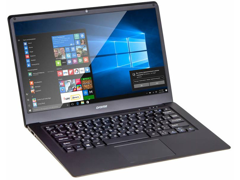 

Ноутбук Digma CITI E400 Black ES4003EW (Intel Atom x5-Z8350 1.44 GHz/4096Mb/32Gb/Intel HD Graphics/Wi-Fi/Bluetooth/Cam/14.1/1920x1080/Windows 10), CITI E400