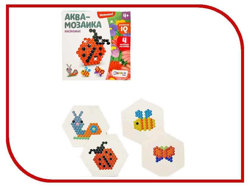 

Настольная игра Эврики Аквамозаика Насекомые 2933730, Насекомые