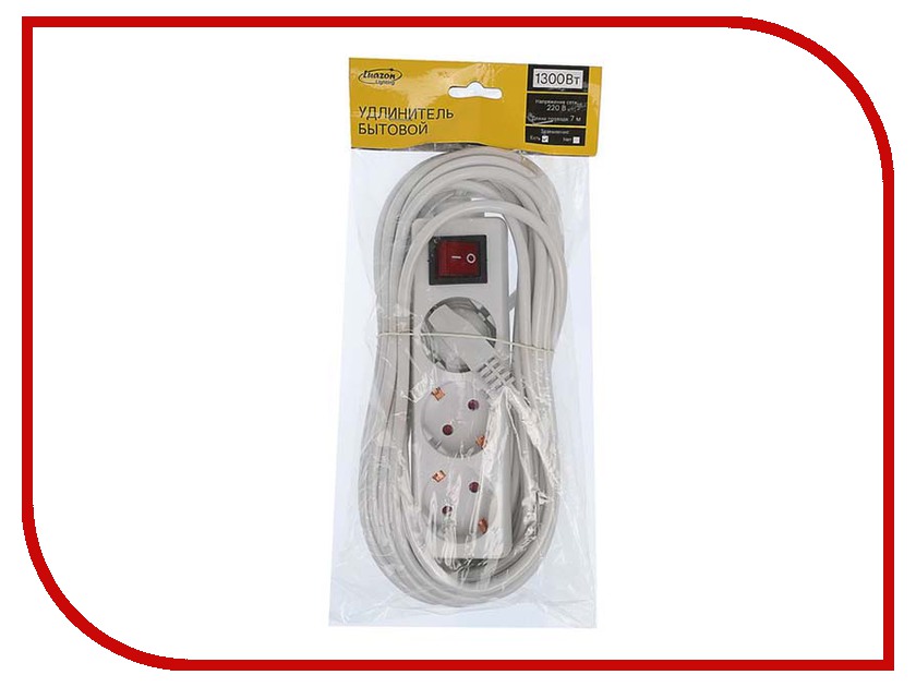 

Удлинитель Luazon 3 Sockets 7m 2791283, 2791283