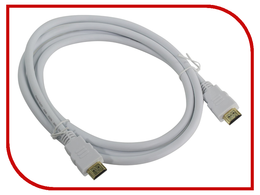 фото Аксессуар AOpen HDMI 19M ver 2.0 1.8m White ACG711W-1.8M