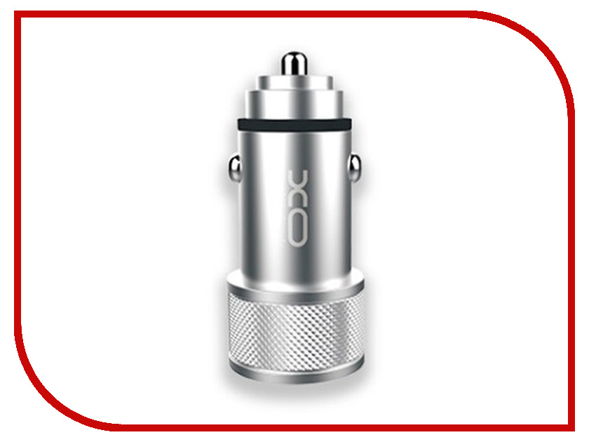 

Зарядное устройство XO CC-02 2xUSB 2.4А Silver, CC-02