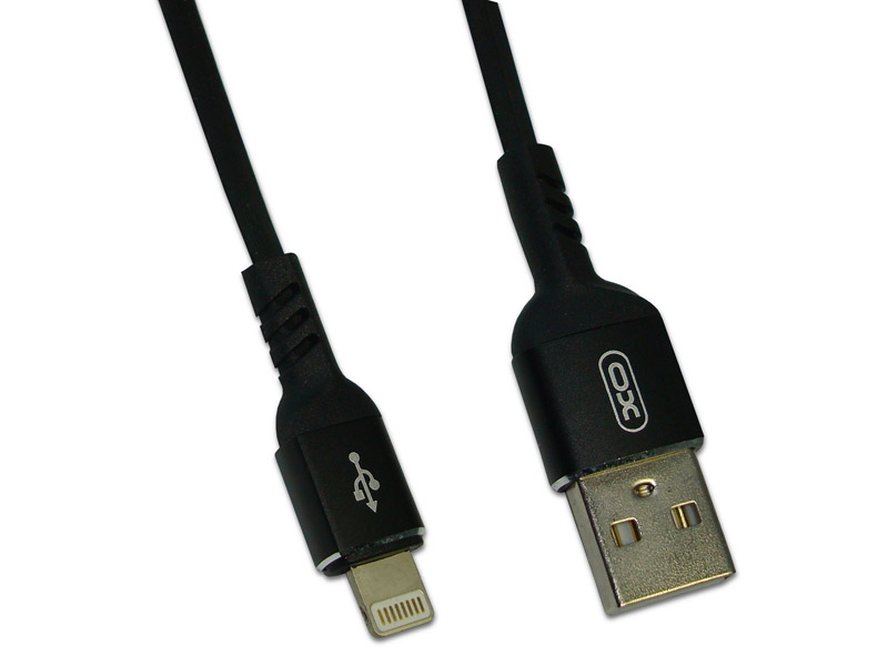 фото Аксессуар XO USB - Lighting 8pin для iPhone 5 / 6 / 7 / 8 / X NB30 1m Black