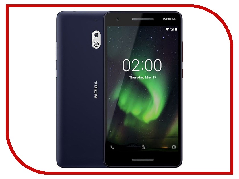 

Сотовый телефон Nokia 2.1 (TA-1080) Dual Sim Silver-Blue, 2.1 Dual Sim