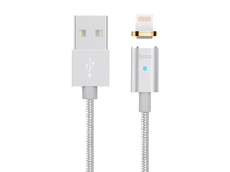 

Аксессуар Hoco U16i USB - Lightning Magnetic Adsorption Silver, U16i