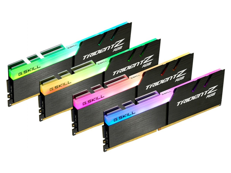 фото Модуль памяти g.skill trident z rgb ddr4 4133mhz pc4-33000 cl17 - 32gb kit (4x8gb) f4-4133c17q-32gtzr