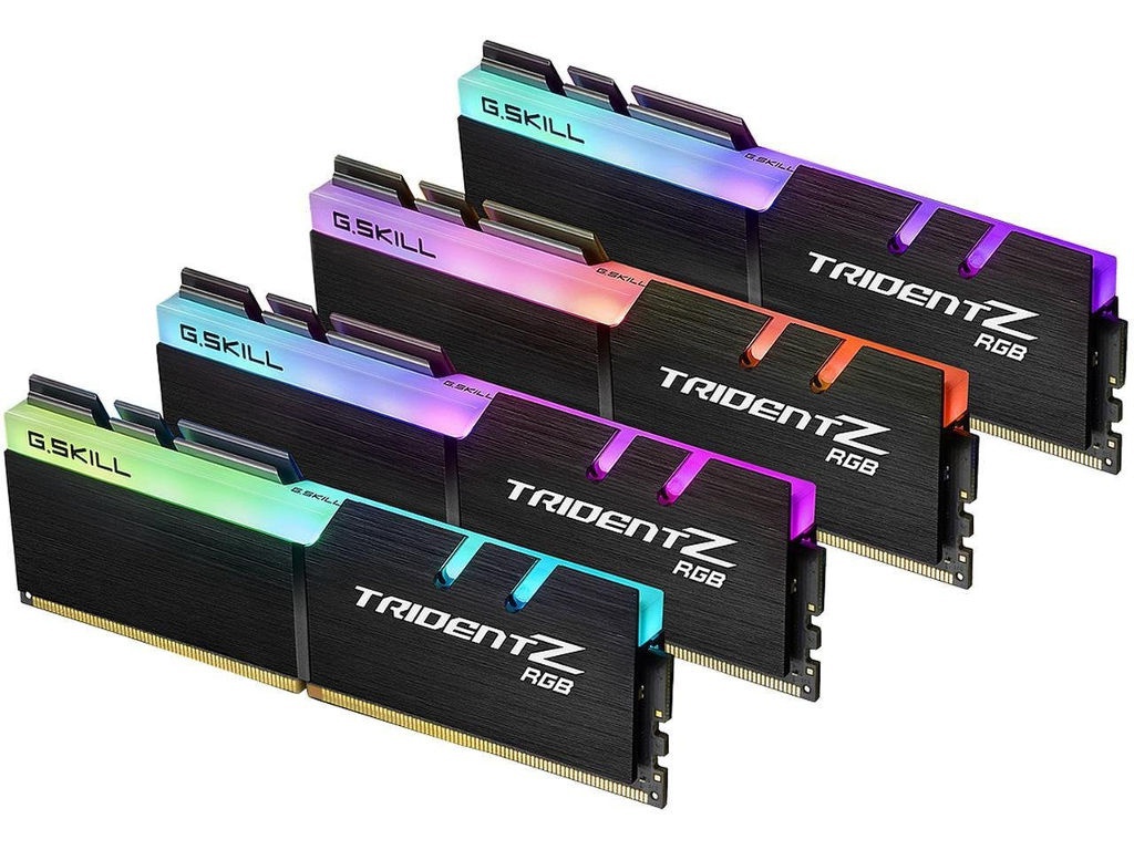 фото Модуль памяти g.skill trident z rgb ddr4 4266mhz pc4-34100 cl17 - 32gb kit (4x8gb) f4-4266c17q-32gtzr