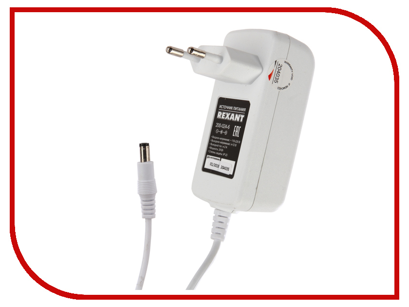 

Блок питания Rexant 12V 24W DC IP23 White 200-024-6, 200-024-6