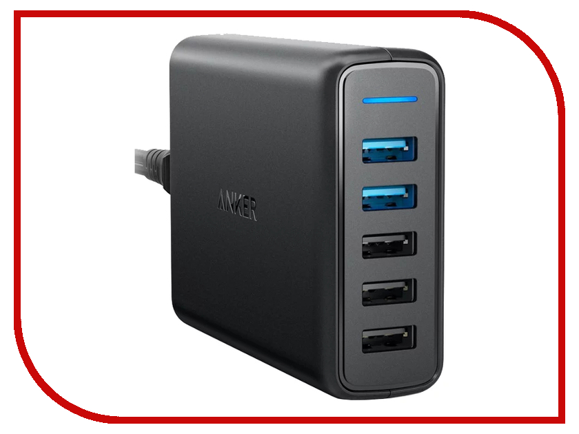 

Зарядное устройство Anker 5xUSB 63W 3.0 IQ Black A2054L11, A2054L11