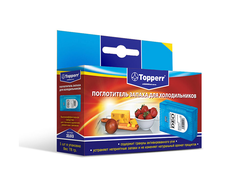 Поглотитель запаха для холодильников Topperr 3103 поглотитель запаха для холодильников topperr 3103