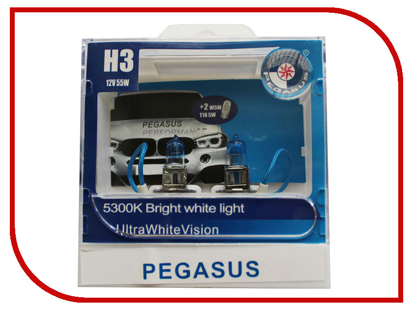 

Лампа Pegasus H3 + габариты T10 12V 55W (4 штуки)