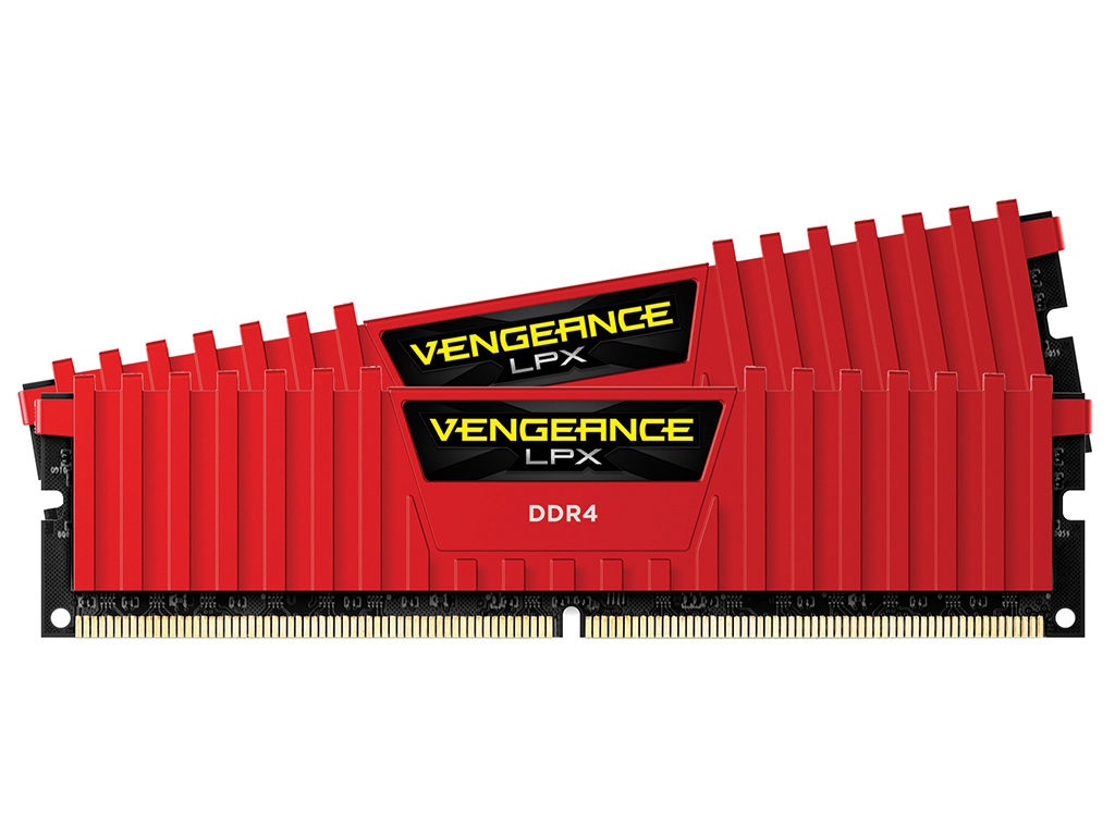 Модуль памяти Corsair Vengeance Red DDR4 DIMM 3200MHz PC4-25600 CL16 - 16Gb KIT (2x8Gb) CMK16GX4M2B3200C16R