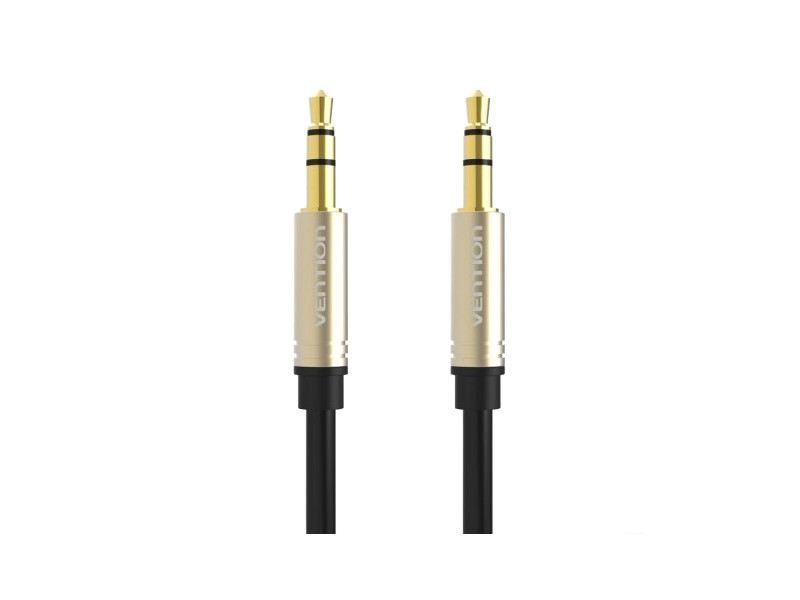 фото Аксессуар Vention Jack 3.5mm M/Jack 3.5mm M 0.5m Black P360AC-B050