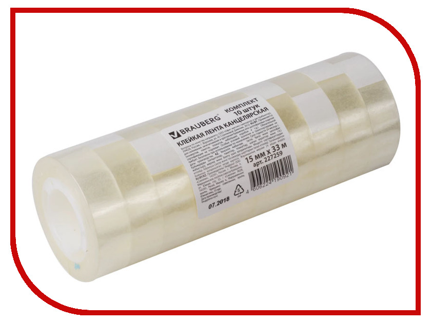 

Клейкая лента Brauberg 15mm x 33m 227259, 227259