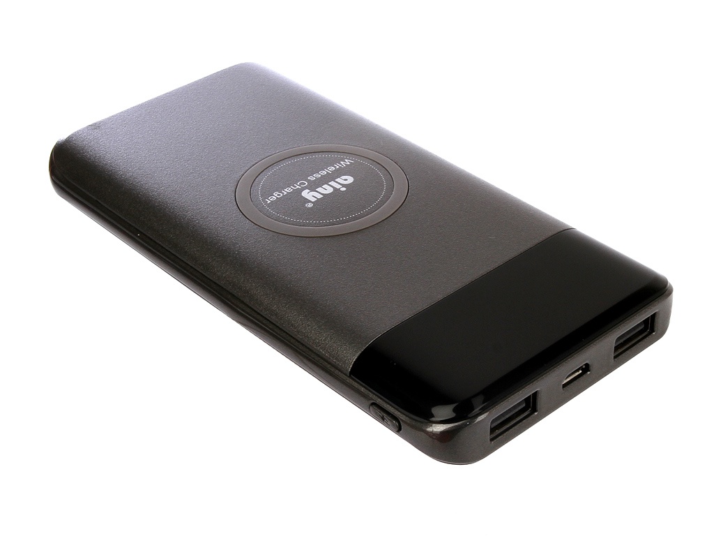 

Аккумулятор Ainy E82-001K 10000mAh с функцией беспроводной зарядки Grey, E82-001K
