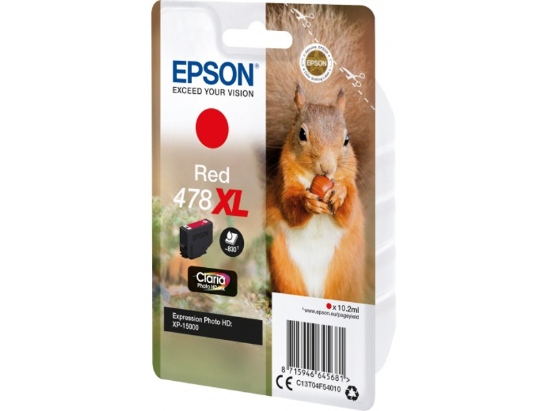 

Картридж Epson 478XL Red C13T04F54020 для XP-15000, 478XL