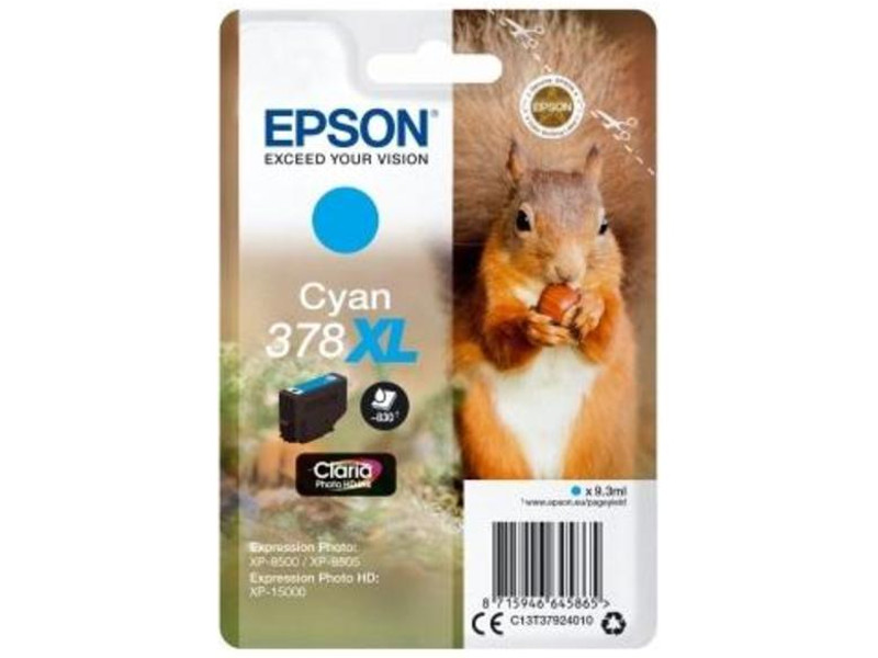 

Картридж Epson 378XL Cyan C13T37924020 для XP-15000/XP-8500/XP-8505, 378XL
