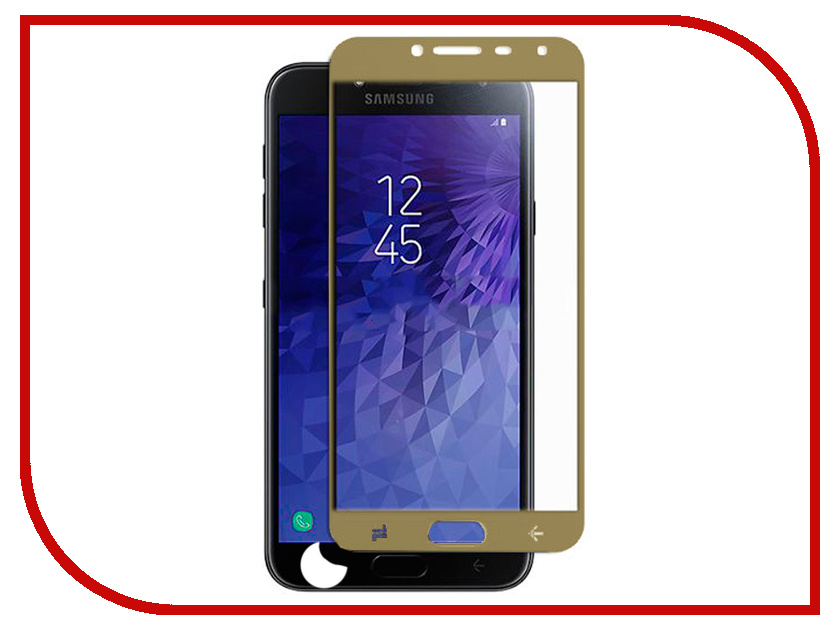 фото Аксессуар Защитное стекло для Samsung Galaxy J4 Pero 2.5D Gold PRMG-GJ4G