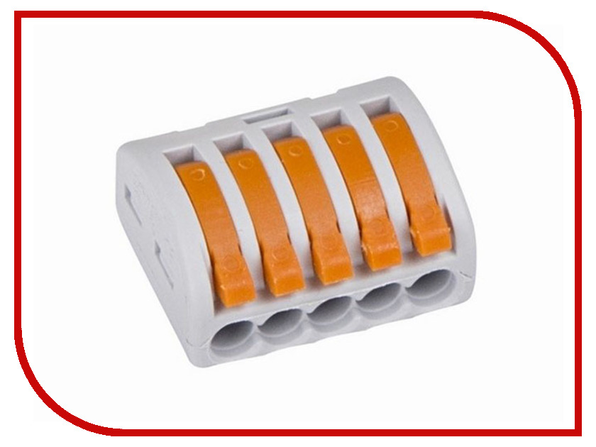 

Клемма соединительная Rexant 5-и проводная многоразовая 5шт Grey 06-0202-B5, 06-0202-B5