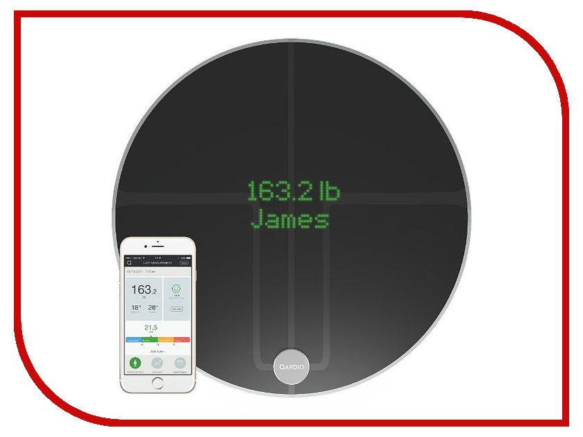 

Весы напольные Qardio QardioBase 2 Black B200-IVB, QardioBase 2